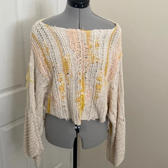 Free People Deconstructed Cropped Knit - Picture 1 of 8